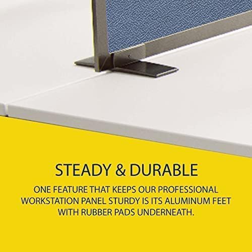 OBEX Acoustical Free Standing Privacy Screen, Cubicle Accessories Desk Privacy Panel, Desk Dividers for Office, Office Furniture Partitions Portable Sound Proof Dividers, 12" x 36", Twilight