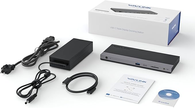 Laptop Docking Station, Docking Station 3 Monitors with 2* DP+HDMI, 130W PD Charger, 4* USB 3.0, Audio, Gigabit Ethernet, TF/SD for Lenovo,HP,Dell, Windows System Computer