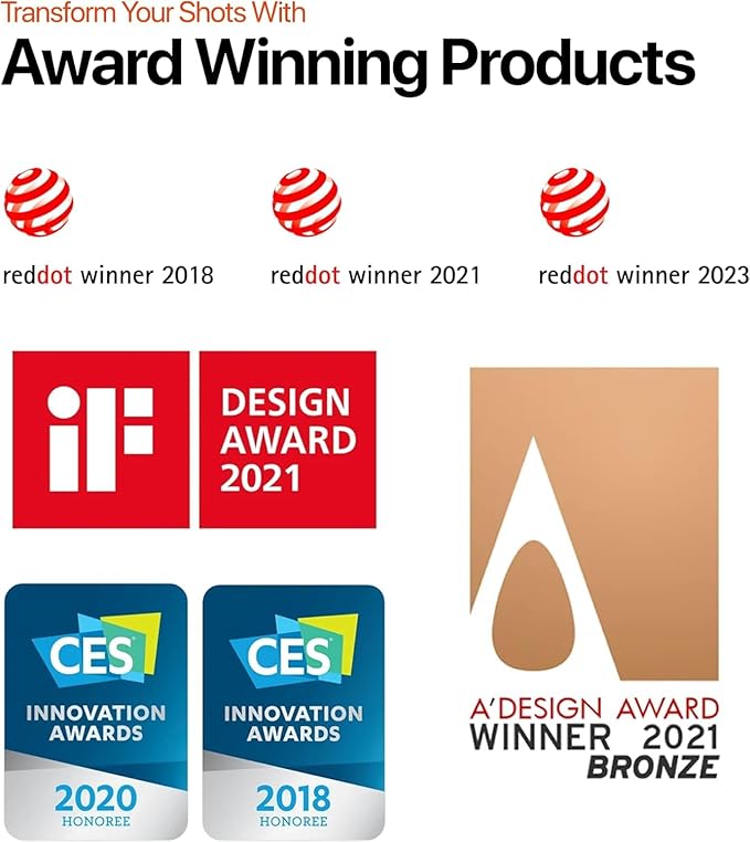 ShiftCam ProGrip Starter Kit – DSLR-Style Phone Camera Grip with Built-in Powerbank, Wireless Shutter Button and Qi Charging, Freestanding Dock & Tripod Mount – Compatible w/Android & iPhone