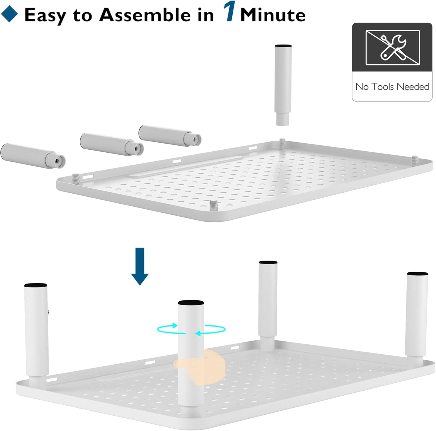 BONTEC 2 Pack 3 Height Adjustable Monitor Stand Riser with Pen Holder, Ergonomic Metal Laptop Stand with Cable Management, Desktop Stand for Computer, Printer, Monitor, Laptop, Black Steel, 14.5 in