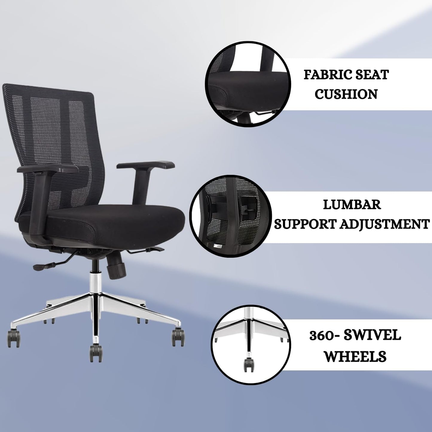 Ergonomic Conference Room Chair Mesh Back with Seat Slide - Adjustable Lumbar Support Computer Desk Chair with Height Adjustable Arms - 5-Star Polished Aluminum Base (Pack of 10)