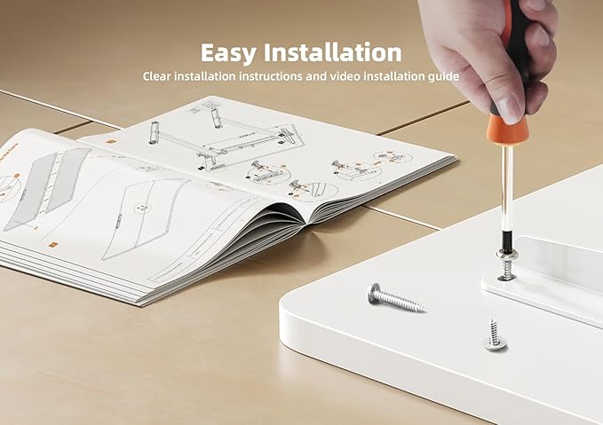 YDN Electric Standing Desk, 40x24 Inch Adjustable Height Stand up Desk, Sit Stand Home Office with Splice Board, White