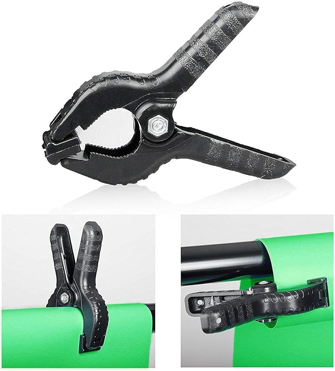 Photo Background Support System with 8.5 x 10ft Backdrop Stand Kit, 6 x 9.5ft 100% Pure Muslin Chromakey Green Screen Backdrop,Clamp, Carry Bag for Photography Video Studio