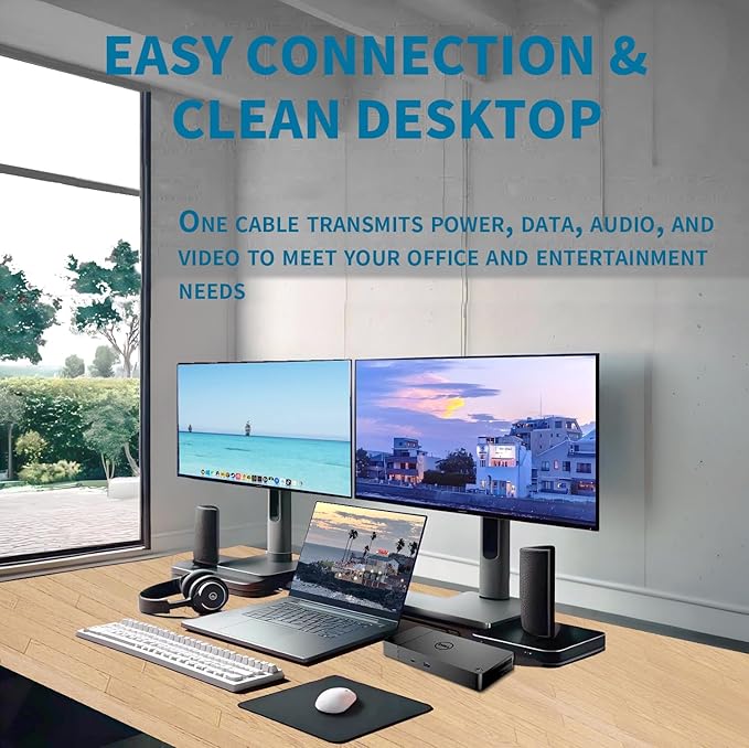 FKA WD19S 130W Docking Station (90W Power Delivery), Dock Station for Laptop, Dual 4K Monitor Support, Docking Station with 130W Power Adapter, DisplayPort Cable & HDMI Cable (Renewed)