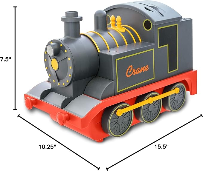 Crane Cool Mist Ultrasonic Baby Humidifier for Nursery and Kids Room, Auto Shut Off 1 Gallon, Optional Filter, Playful Design, Train