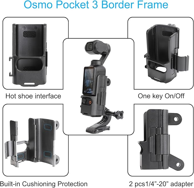 PellKing 21 in 1 Accessories Kit for OSMO Pocket 3,Including Hard Shell case,Magnetic Mount,Desktop Base Mount,Selfie Stick,Tripod,Chest Mount,Mobile Phone Holder,Screen Protector,Backpack Clip