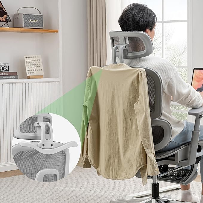 Mesh Ergonomic Office Chair,High Back Mesh Gaming Chair with Lumbar Support,Adjustable Headrest and Armrests for Home Office Desk Chair