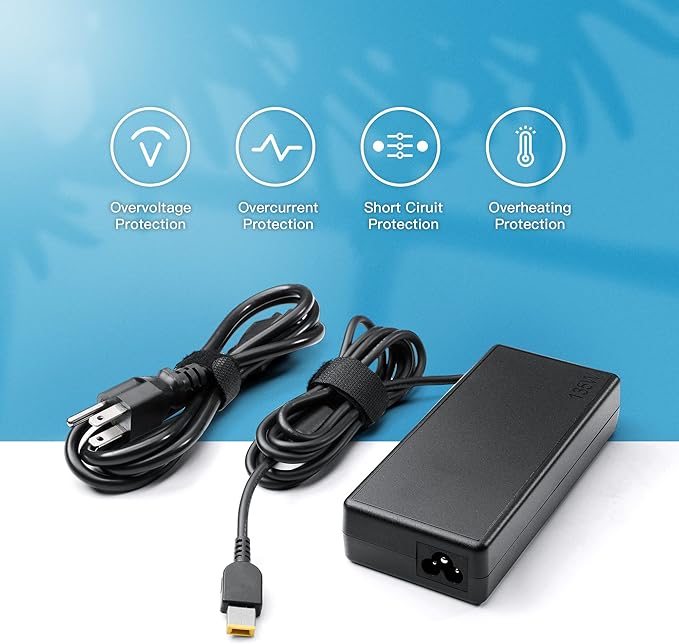 135W AC Charger for Lenovo ThinkPad Universal Thunderbolt 4 3 Dock/Thunderbolt 3 Essential Dock Gen 1 2/ThinkPad Hybrid USB-C with USB-A Dock/Ultra/Pro/Gen 2 Docking Station Power Cord