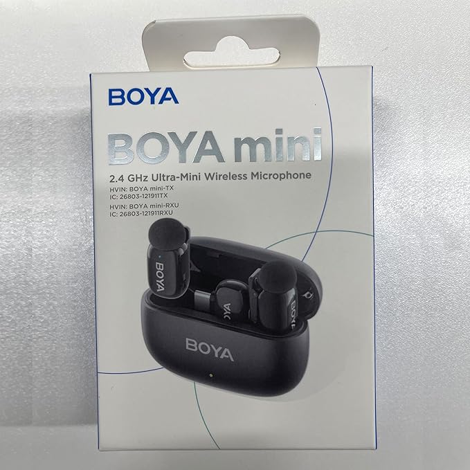 BOYA Mini USB-C Wireless Lavalier Microphone for Andriod iPhone 16/15, Ultra Mini Lapel Mics with AI Voice Switching, Noise Reduction and Charging Case, Metal Clip for TikTok Content Creators