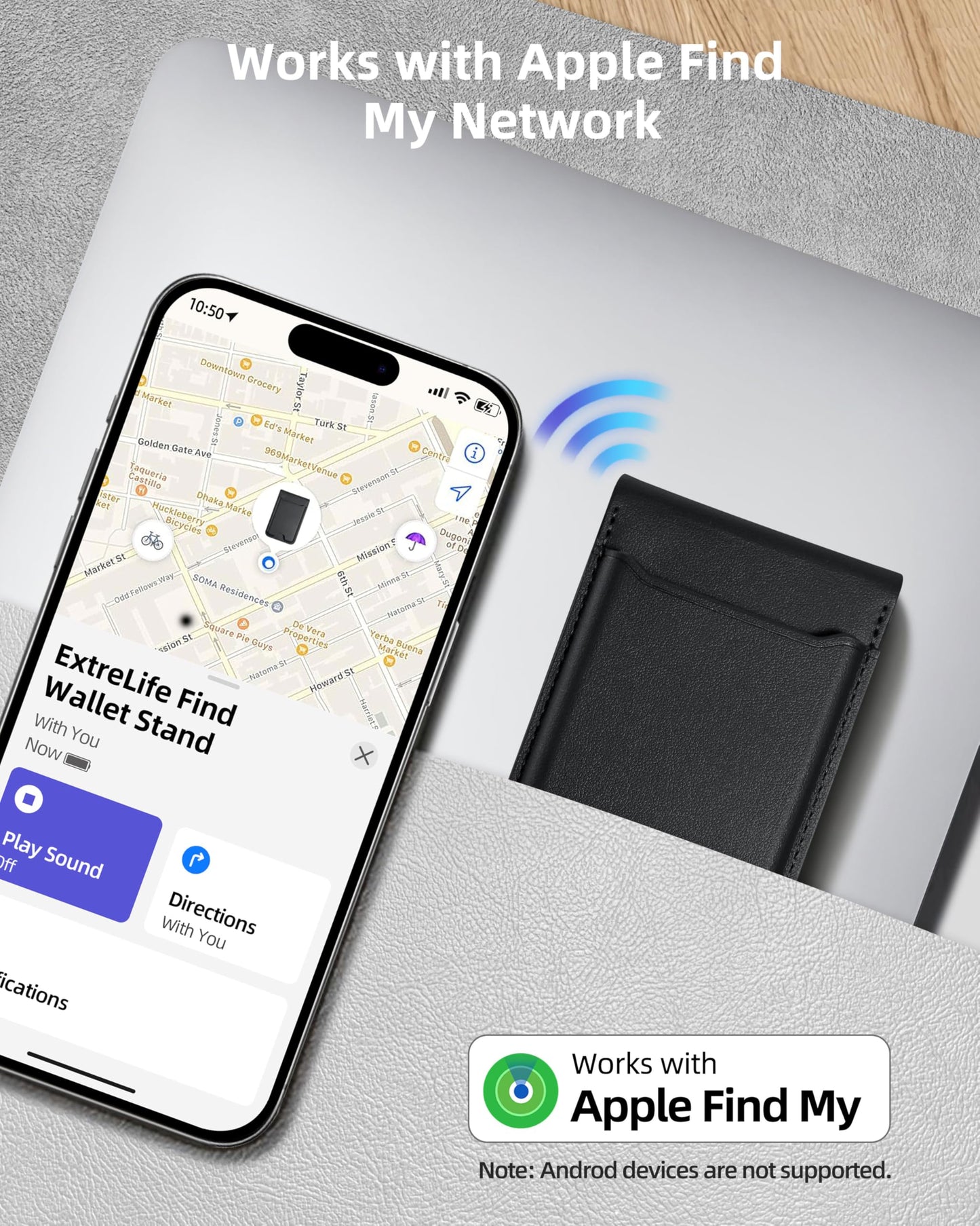 for Magsafe Wallet, Works with Apple Find My, Strongest Magnetic Wallet for iPhone 16/15/14/13/12 Series, for iPhone Walle t with Adjustable Stand, 3 Card Slots, 6 Cards Holder, Vegan Leather, Black