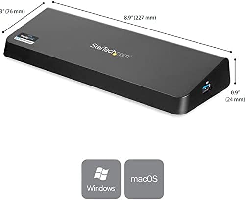StarTech.com USB 3.0 Docking Station - 4K - HDMI / DisplayPort - with Fast Charge / Ethernet / Audio - Universal Docking Station