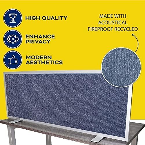 OBEX Acoustical Free Standing Privacy Screen, Cubicle Accessories Desk Privacy Panel, Desk Dividers for Office, Office Furniture Partitions Portable Sound Proof Dividers, 24" x 48", Graphite