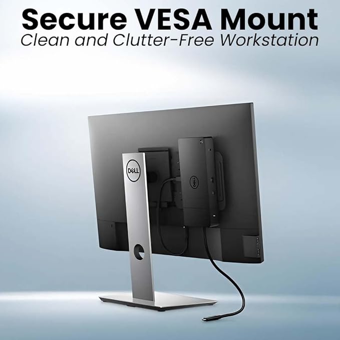 Dell WD19 Docking Station Bundle with USB-C and Dual Monitor Support - Full Package w/Dell WD19 Universal Dock, 180W Power Adapter, Thunderbolt 3 & Ethernet Cable, Cleaning Cloth (Renewed)