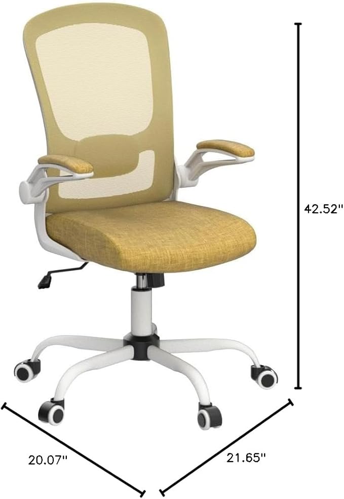 Mimoglad Ergonomic High Back Mesh Office Chair, Adjustable Lumbar Support, Thickened Seat Cushion (Modern, Jasmine)