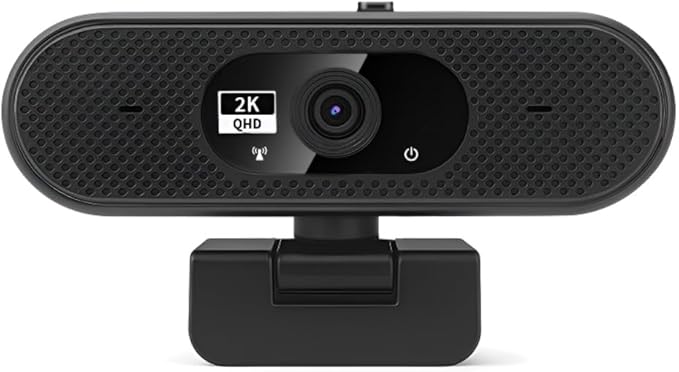 Hprosper 2K/5M Beauty/Skin whitening Webcam with PC/Laptop/Mac, Computer Camera with Low-Light Correction, AI Noise-Canceling Microphone, Adjustable Field of View, Built-in Privacy Shutter