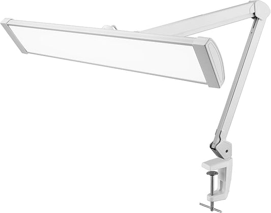 2300 Lumens Ultra Bright LED Desk Lamp – Professional Eye Care Task Light 5 Level Adjustable Brightness & Color Temperature, for Home Office, Architecture, Beauty (CCT, Dimming, White)