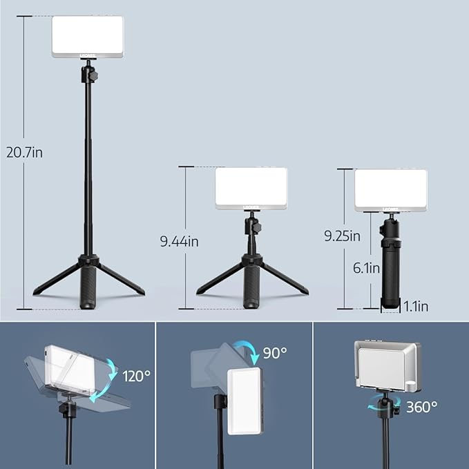 2Unit LitONES Webcam Light, Portable Video Conference Lighting, Zoom Lighting for Computer, Lighting for Video Calls, 30 Light Modes, 3200mAh for Laptop, Remote Working, Trips, Zoom Meeting