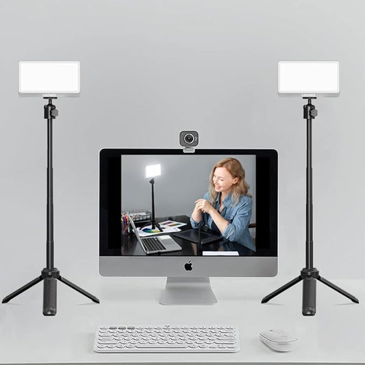 2Unit LitONES Webcam Light, Portable Video Conference Lighting, Zoom Lighting for Computer, Lighting for Video Calls, 30 Light Modes, 3200mAh for Laptop, Remote Working, Trips, Zoom Meeting