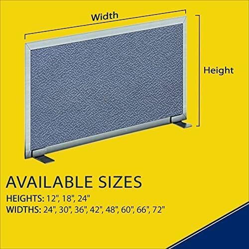 OBEX Acoustical Free Standing Privacy Screen, Cubicle Accessories Desk Privacy Panel, Desk Dividers for Office, Office Furniture Partitions Portable Sound Proof Dividers, 18" x 24", Twilight