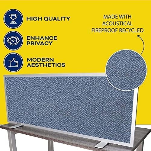 OBEX Acoustical Free Standing Privacy Screen, Cubicle Accessories Desk Privacy Panel, Desk Dividers for Office, Office Furniture Partitions Portable Sound Proof Dividers, 24" x 24", Twilight