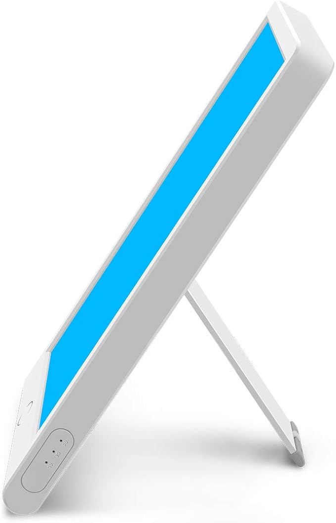 Light Therapy Lamp, SMY Blue Light Energy Lamp and Adjustable LED Blue Light, Tablet One Touch with Timer, 100% UV Free
