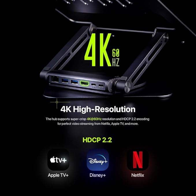 ADAM elements USB-C Stand Pro/Laptop Docking Station – Hub Stand Pro 6in1 Multiport Stand Hub for M2/M1 Mac, iPad & Laptop Series