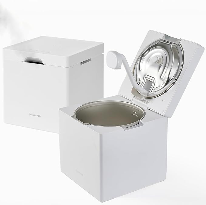 Carepod Cube Plus X50V Stainless Steel Humidifier - Easy to Clean, 3 Mist Level settings, Auto-Humidity & Auto Shut-Off Feature, One Touch Built-in Sanitization, No Filters, Lasts 32Hrs (1.1Gal/4.2L)