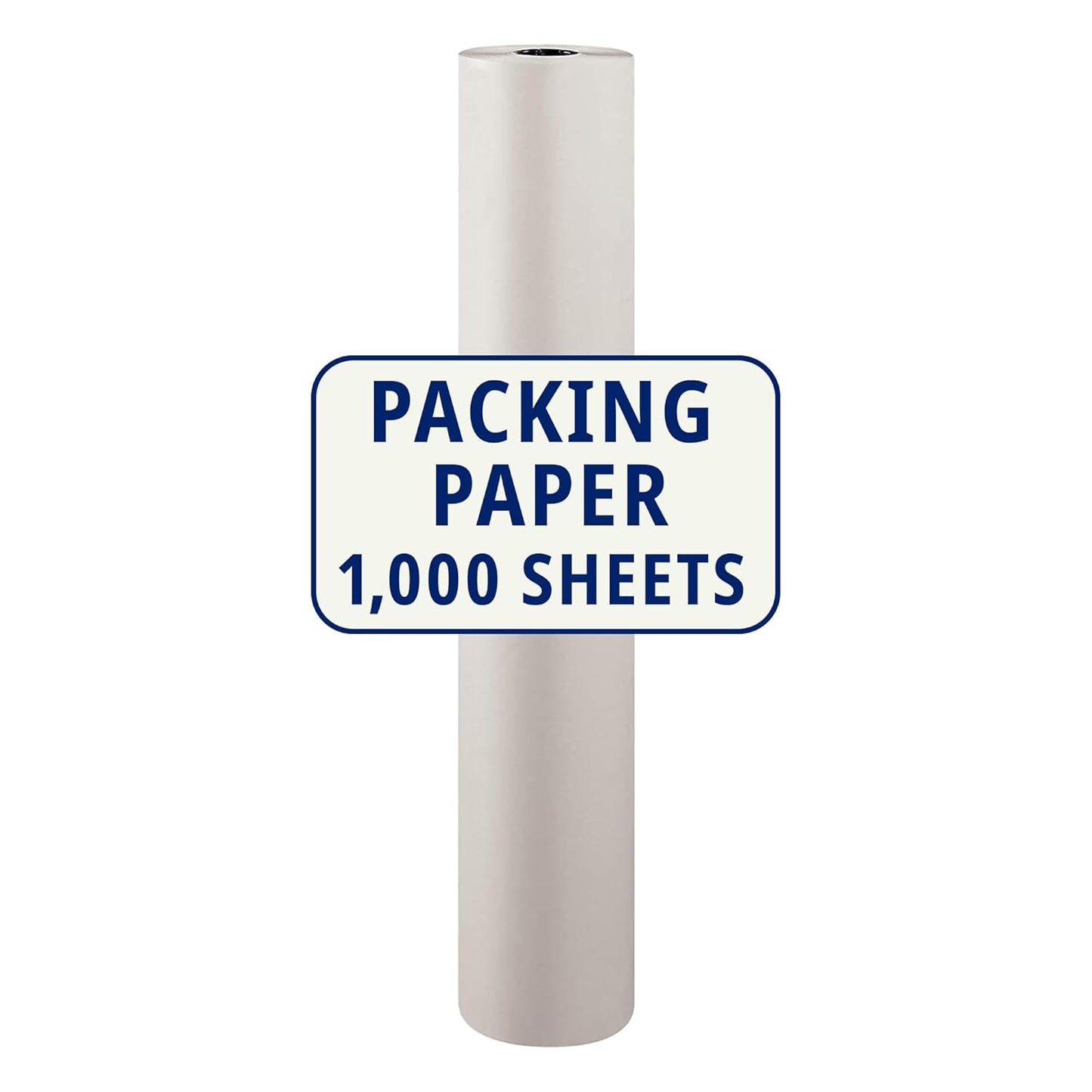 BOX USA Packing Paper Roll 1440'L x 48"W - 1,000 Sheets 17??Long Equivalent - Large White Newsprint for Shipping, Packaging, Storage and Moving Supplies