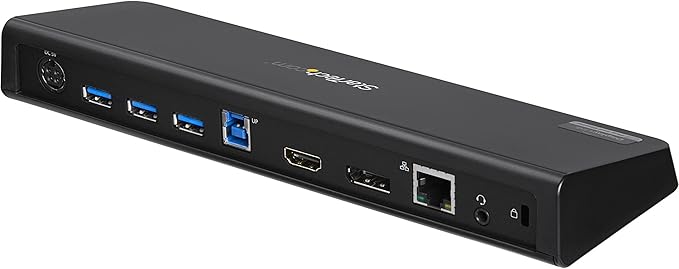 StarTech.com USB 3.0 Docking Station - 4K - HDMI / DisplayPort - with Fast Charge / Ethernet / Audio - Universal Docking Station