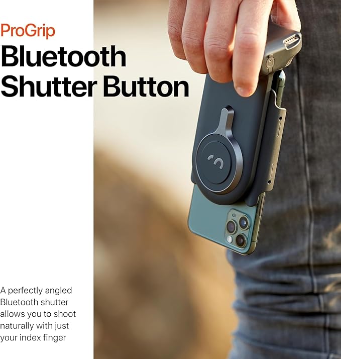 ShiftCam ProGrip Starter Kit – DSLR-Style Phone Camera Grip with Built-in Powerbank, Wireless Shutter Button and Qi Charging, Freestanding Dock & Tripod Mount – Compatible w/Android & iPhone