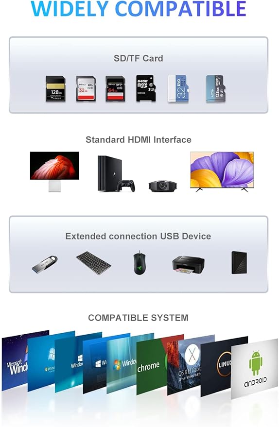 UtechSmart 6-in-1 USB-C Hub, 4K@60Hz HDMI Adapter for MacBook Pro/Air, Type-C Laptop Dongle (100W PD Port, SD/TF Card Reader, 2 USB 3.0 Ports)