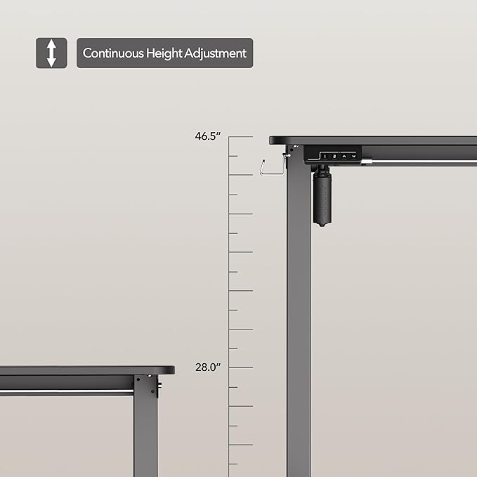 Electric Standing Desk Adjustable Height, 32x20 Inches Sit Stand up Desktop for Home Office, Ergonomic Rising Computer Table with Memory Preset, Black