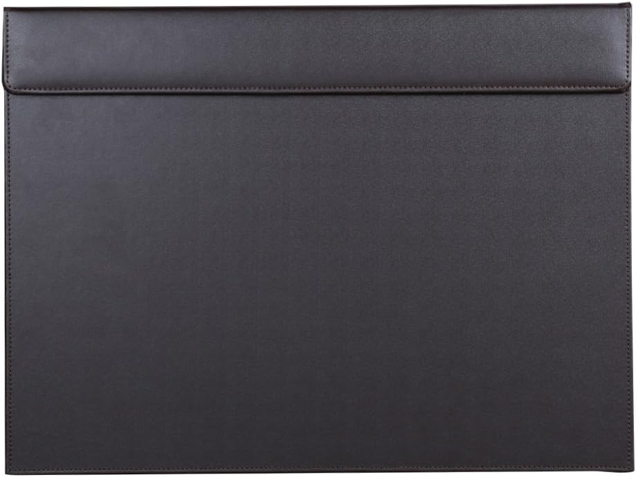 KINGFOM 18''x14'' Large Rectangle A3 Desk Writing & Drawing Desk Pad &Board Table Protector Mat with Paper Clip on Top Brown