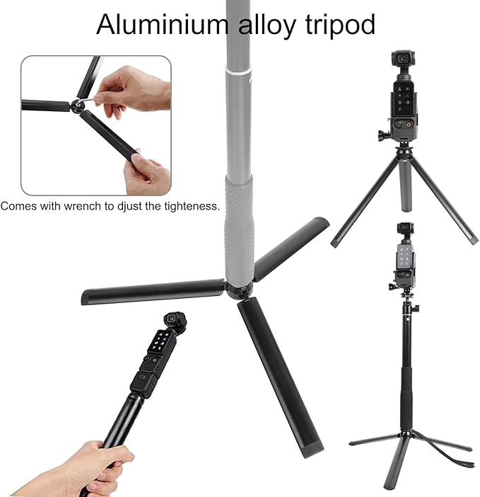 PellKing 21 in 1 Accessories Kit for OSMO Pocket 3,Including Hard Shell case,Magnetic Mount,Desktop Base Mount,Selfie Stick,Tripod,Chest Mount,Mobile Phone Holder,Screen Protector,Backpack Clip