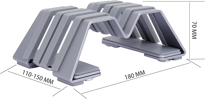 Adjustable Dual Vertical Laptop Stand - Supports 2 Devices Holder, Fit for All Laptops(10-30mm Thickness) - Fashion Design, Adjustable Width, Anti-Slip & Scratch-Resistant, Patented Design