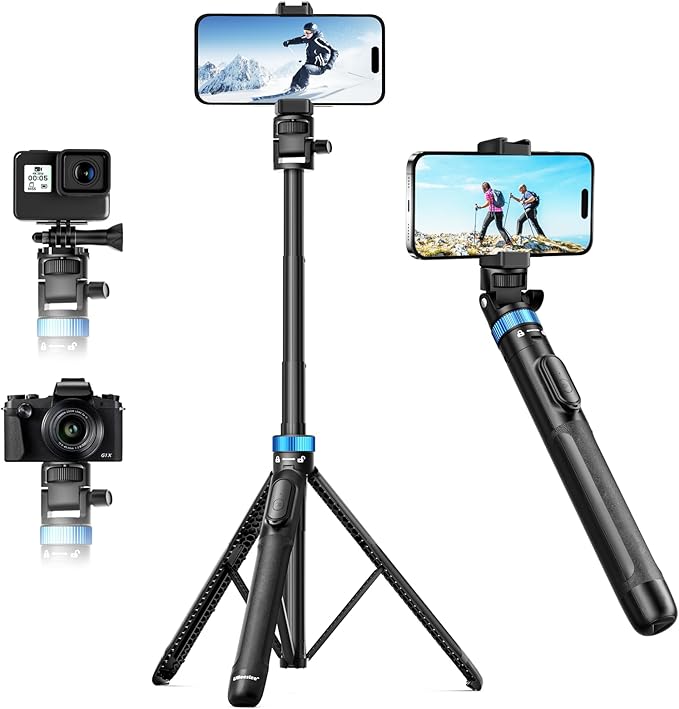 UBeesize 72" Phone Tripod - Tripod for iPhone & Selfie Stick with Phone Holder & Remote - Upgraded, Stable & Portable Stand for iPhone 16/15/14, Android, Cameras & Action Cams