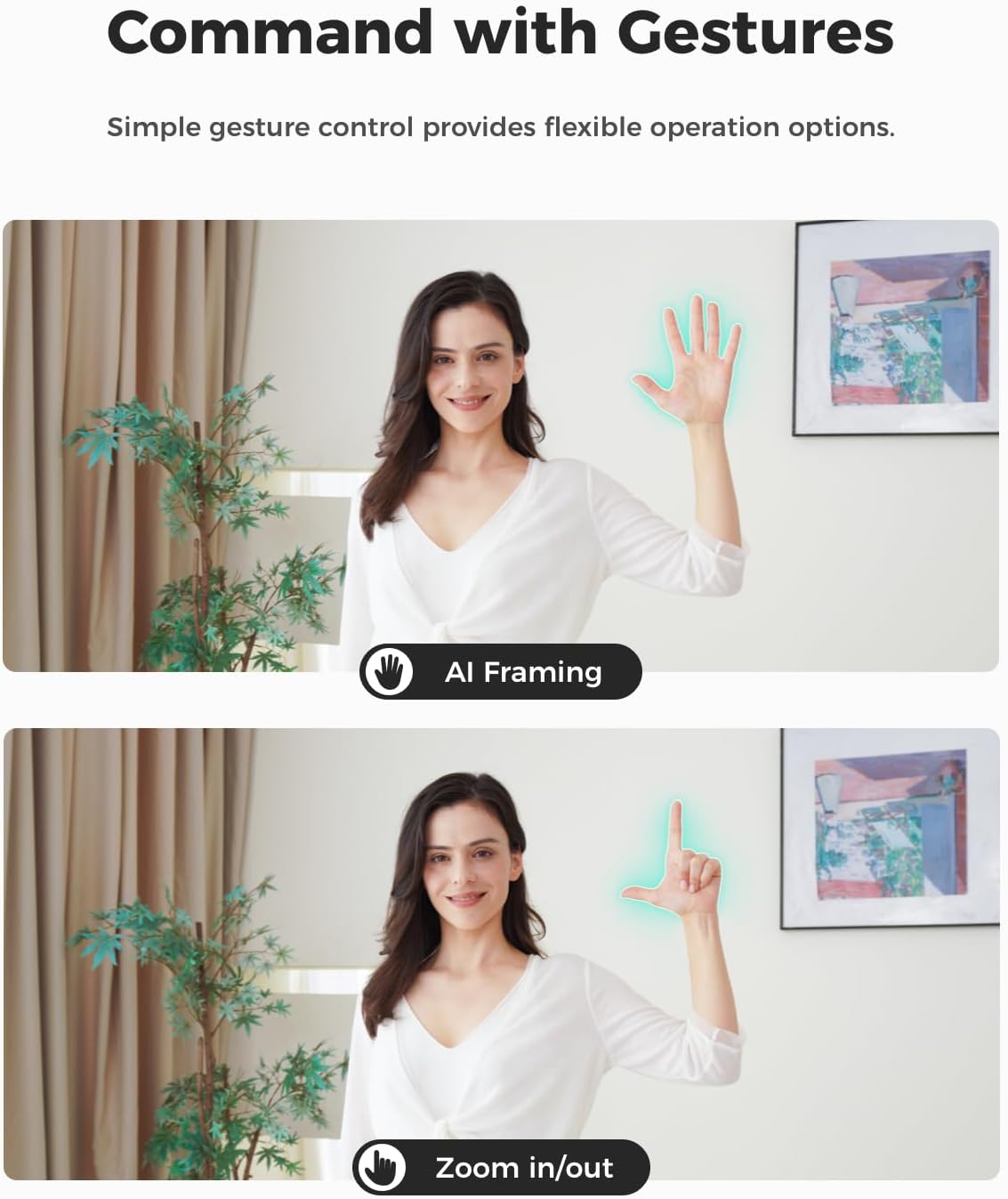 OBSBOT Meet SE 1080P 100FPS Webcam for PC, AI Framing Streaming Camera with 1/2.8" Sensor, Beauty Mode, Gesture Control, Staggered HDR, Web Camera for Desktop Computer, Laptop, Meeting. (Aurora Green)