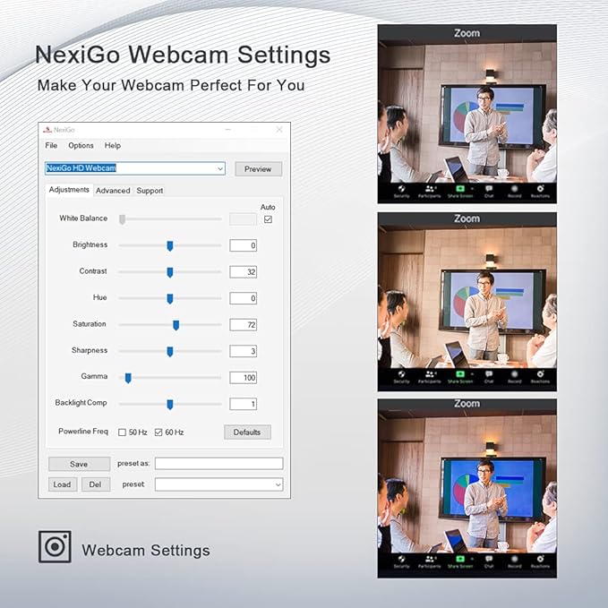 NexiGo N680 1080P Business Webcam with Microphone, Software and Privacy Cover, AutoFocus, Streaming USB Web Camera, for Online Class, Zoom Meeting Skype Facetime Teams, PC Mac Laptop Desktop