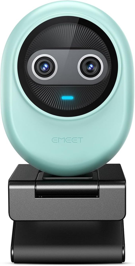 EMEET Piko 4K Webcam for Streaming, World’s 1st Dual-Camera AI-Powered 4K Camera w/AI Autofocus, 3 Mics Array&3 Sound Modes, USB Webcam with Clip, Great for Streaming, Desk Setup and Creative Gifts