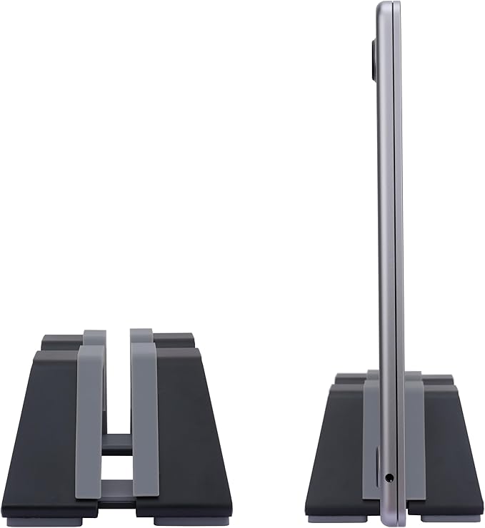Adjustable Vertical Laptop Stand - Aluminum, Universal Fit for All Laptops (10-30mm Thickness) - Fashion Design, Adjustable Width, Anti-Slip & Scratch-Resistant, Patented Design