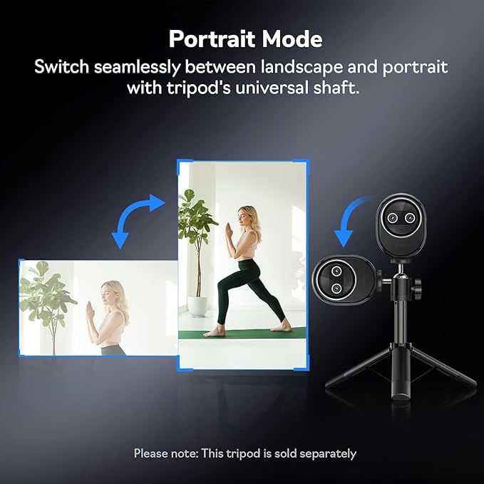 EMEET Piko+ Webcam 4K, World’s 1st Dual-Camera AI-Powered 4K Camera, 1/2.55'' Sony Sensor, 3 Mics&3 Sound Modes, Panda Magnetic Privacy Cover, USB C-C&C-A, Ideal for Livestreamers and Content Creators