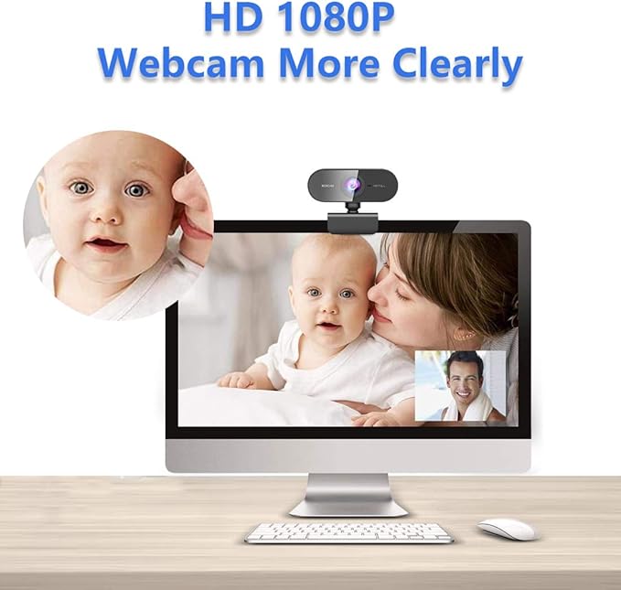 Webcam for pc with Microphone,Full Hd 1080P Streaming Web Cam for Mac Laptop, USB External Computer Camera for Desktop,Best Cheap Face Cam for Video Conference,Zoom,Gaming Youtube Microsoft Teams