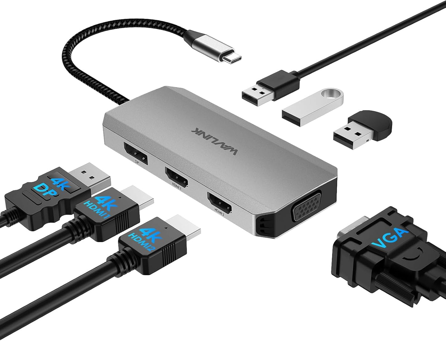 WAVLINK USB C Docking Station (Grey)