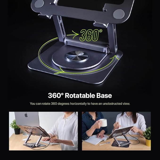 ADAM elements USB-C Stand Pro/Laptop Docking Station – Hub Stand Pro 6in1 Multiport Stand Hub for M2/M1 Mac, iPad & Laptop Series