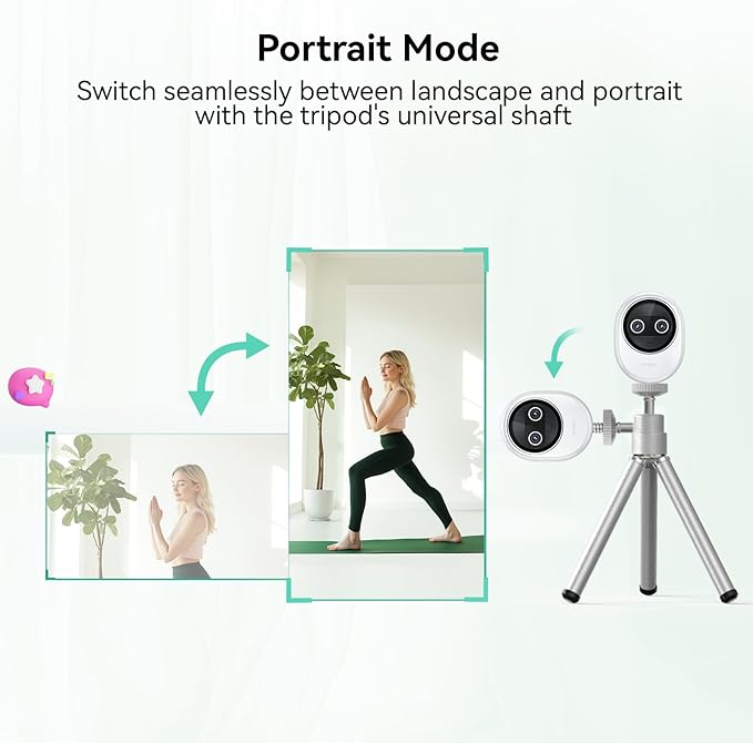 EMEET Piko+ Webcam 4K, World's 1st Dual-Camera AI-Powered 4K Webcam, 1/2.55'' Sony Sensor, 3 Mics&3 Sound Modes, Panda Magnetic Privacy Cover, USB C-C&C-A, Ideal for Livestreamers and Content Creators