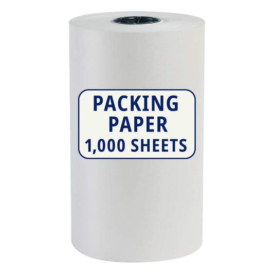 BOX USA Packing Paper Roll 1440'L x 15"W - 1,000 Sheets 17??Long Equivalent - Large White Newsprint for Shipping, Packaging, Storage and Moving Supplies