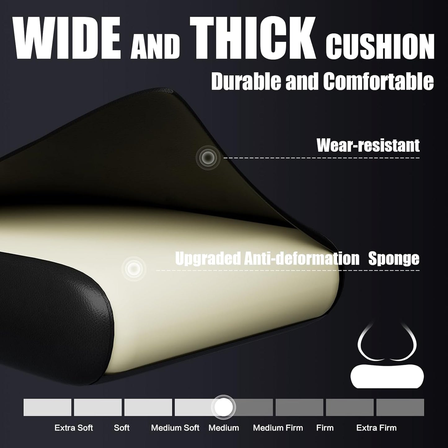 Gaming Chair, Ergonomic Office Computer Chair with Footrest and Lumbar Support Massager Racing Style High Back Video Gamer Chair, Wide＆Thick Cushion, 90°-135° Recline, Adjustable Height, White