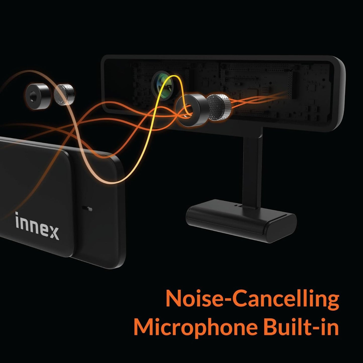 Innex C220 HD 1080p Webcam with Microphone, 71°FOV, Noise Canceling, Low Light Correction, Privacy Shutter - Plug & Play USB Webcam for PC, Windows, Mac - Ideal for Work from Home, Remote Learning