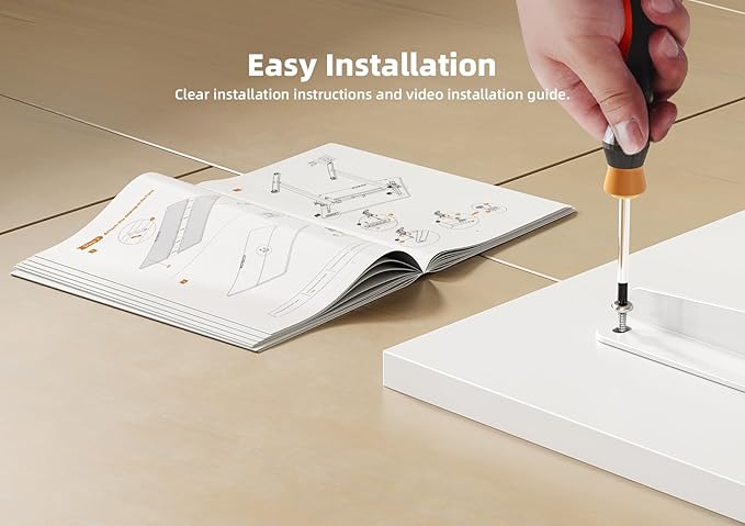 Seang Standing Desk with Adjustable Height, 63x24 Inch Electric Stand Up Desk for Home Office, Studio, Computer Workstation, White Top