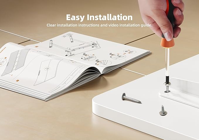 YDN Standing Desk with Drawers, 55 x 24 Inch Electric Adjustable Height Stand Up Desk, Sit Stand for Home Office, White